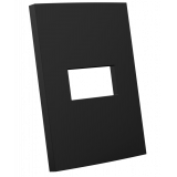 PLACA 1 MODULO HORIZONTAL 4X2 COM SUPORTE - ENERBRAS DUBAI PRETO